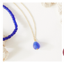 Blue Bead Pendant Necklace