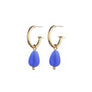 Blue Bead Hoops