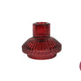 Burgundy Red Glass Candle Holder