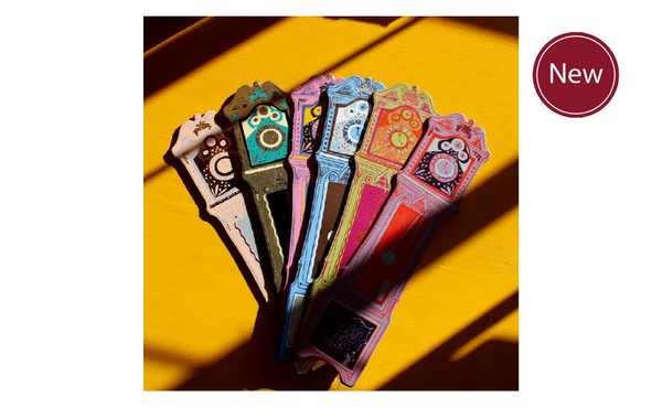 Leather Grandfather Clock Bookmark