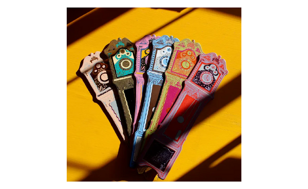 Leather Grandfather Clock Bookmark