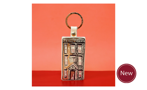 Colourful House Leather Key Fob