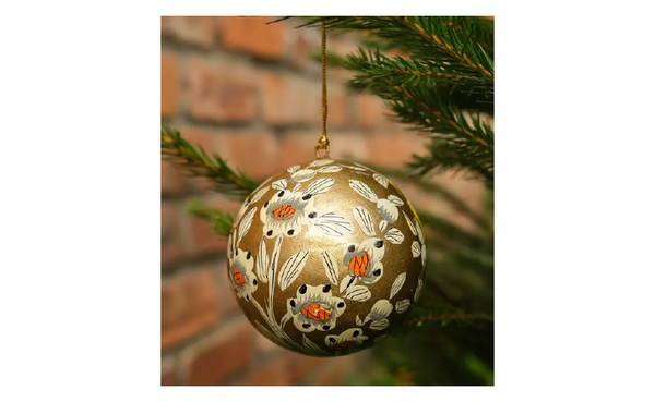 Gold and White Bauble