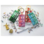 Colourful House Leather Key Fob