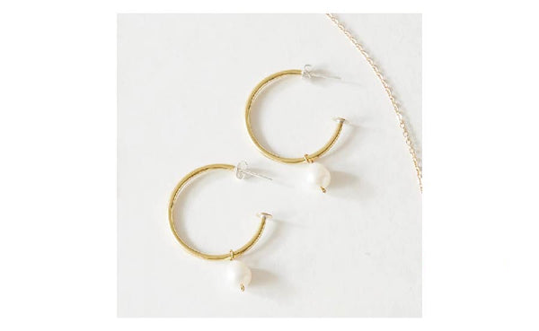Pearl Hoop Earrings