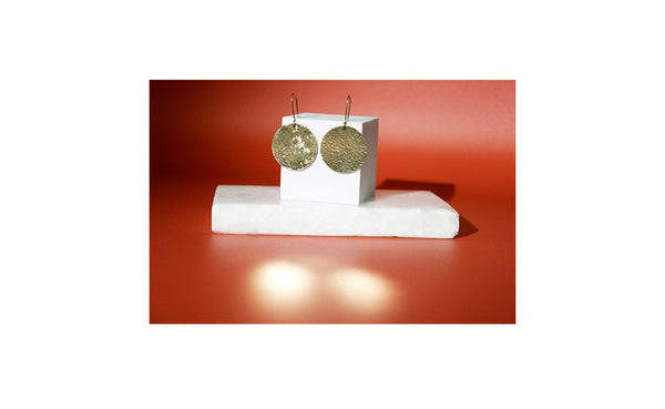 Brass Circle Earrings