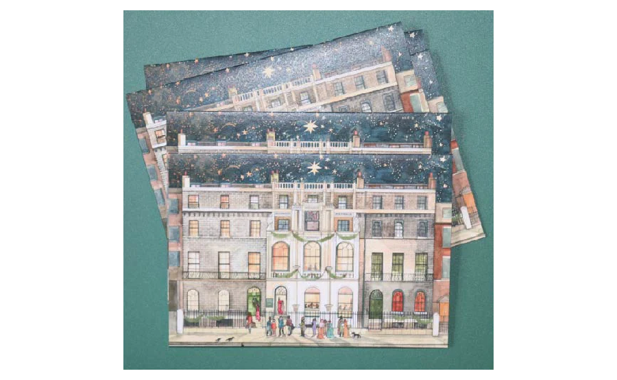 Pack of 5 Christmas cards: Christmas at the Soane Museum