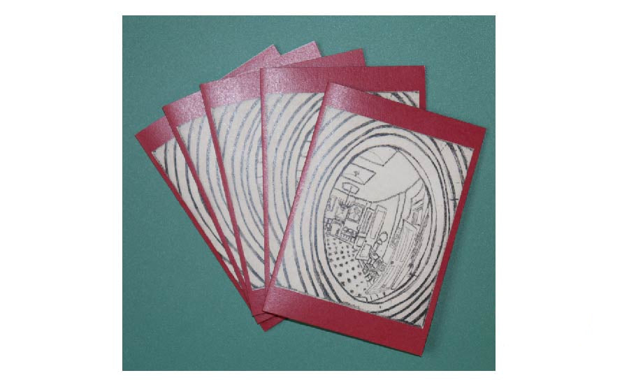 Pack of 5 Christmas cards: Soane Convex