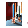 Orange Glass Candle Holder