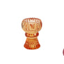 Orange Glass Candle Holder