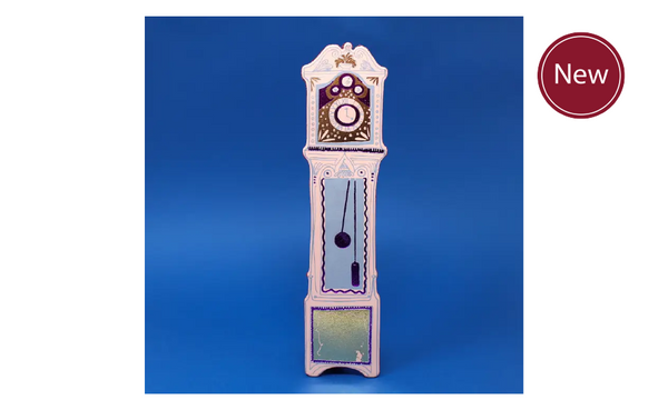 Leather Grandfather Clock Bookmark