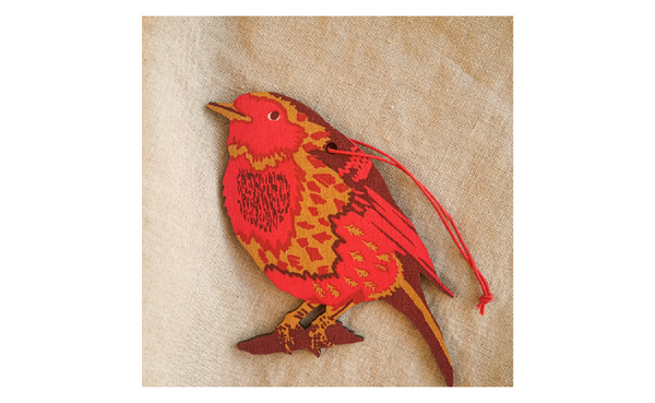 Wooden Robin Decoration