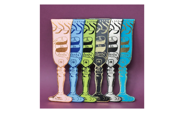 Leather Wine Glass Bookmark