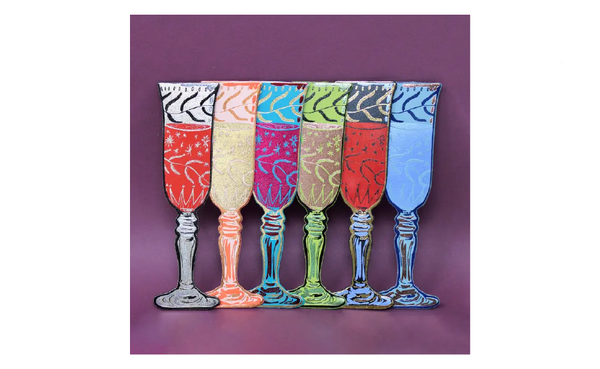 Leather Wine Glass Bookmark