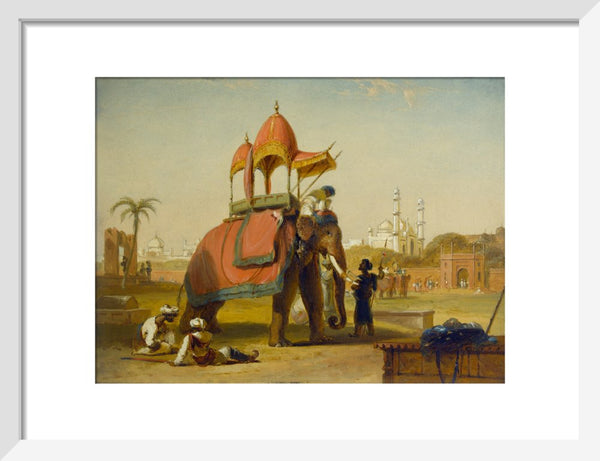 A Caparisoned Elephant - Scene near Delhi (A Scene in the East Indies)