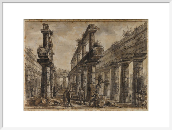 Paestum, Italy, Interior of the Temple of Neptune from the West