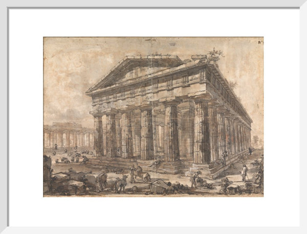 Paestum, Italy, Exterior of the Temple of Neptune from the North-East