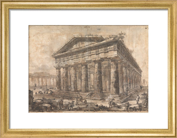 Paestum, Italy, Exterior of the Temple of Neptune from the North-East