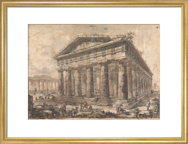 Paestum, Italy, Exterior of the Temple of Neptune from the North-East