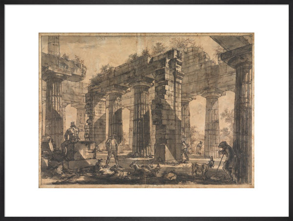 Paestum, Italy, Interior of the Temple of Neptune from the North-East