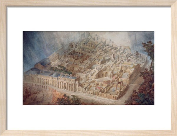 Aerial cutaway view of the Bank of England from the south-east