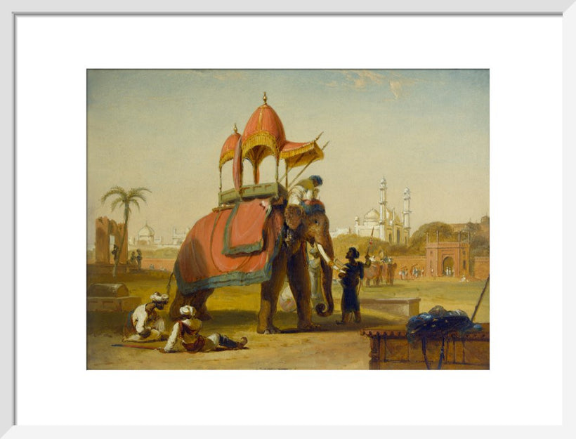A Caparisoned Elephant - Scene near Delhi (A Scene in the East Indies)