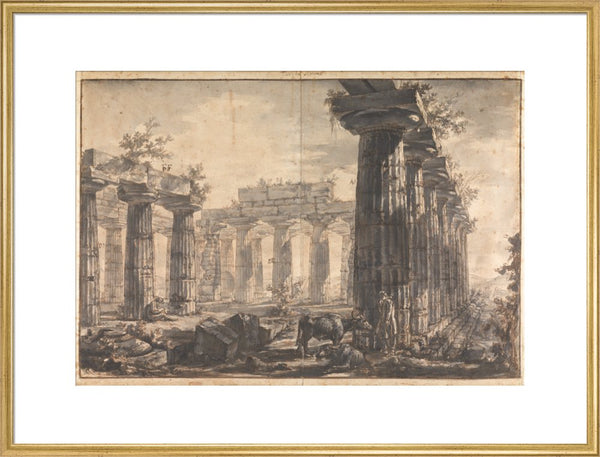 Paestum, Italy Interior of the Basilica, from the West