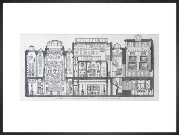 A Cross-Section Through Sir John Soane's Museum, 1835
