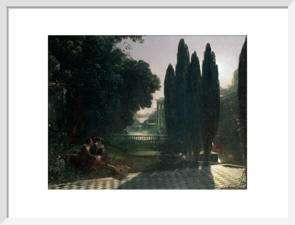 Scene from Shakespeare's 'The Merchant of Venice': Belmont, in the Garden of Portia's House, Lorenzo and Jessica, Act V, Scene 1