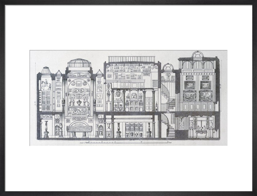 A Cross-Section Through Sir John Soane's Museum, 1835
