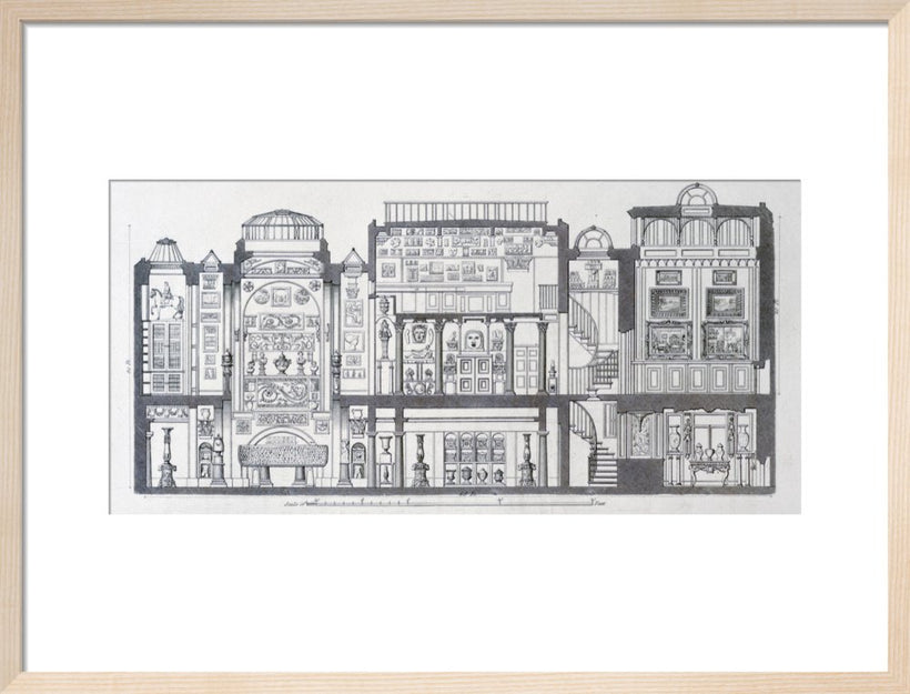 A Cross-Section Through Sir John Soane's Museum, 1835