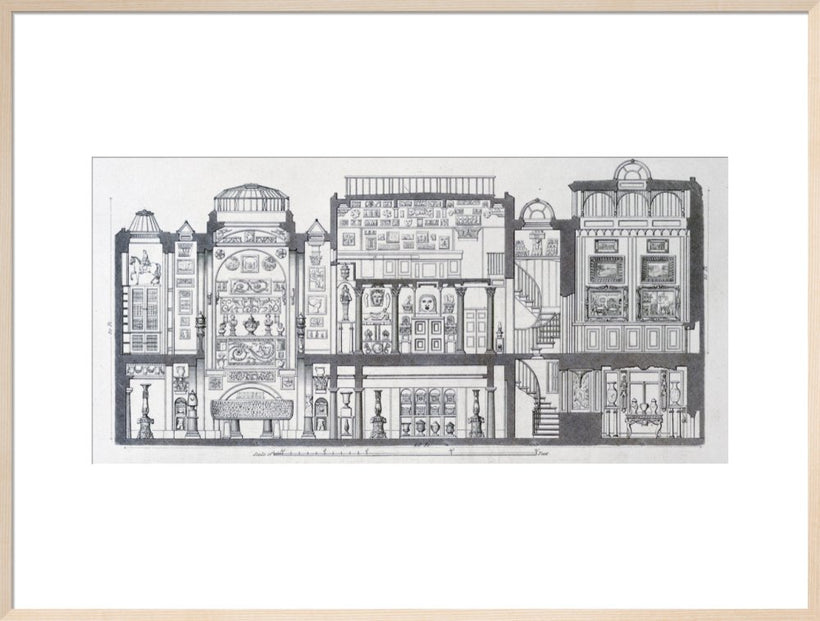 A Cross-Section Through Sir John Soane's Museum, 1835