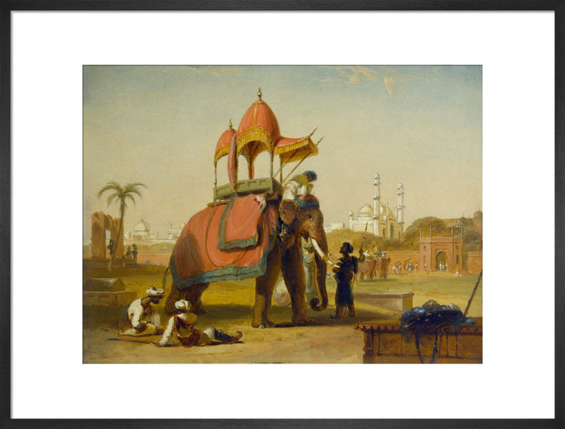 A Caparisoned Elephant - Scene near Delhi (A Scene in the East Indies)