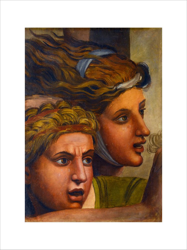 The Massacre of the Innocents'(copy of two heads from a fragment of a cartoon)