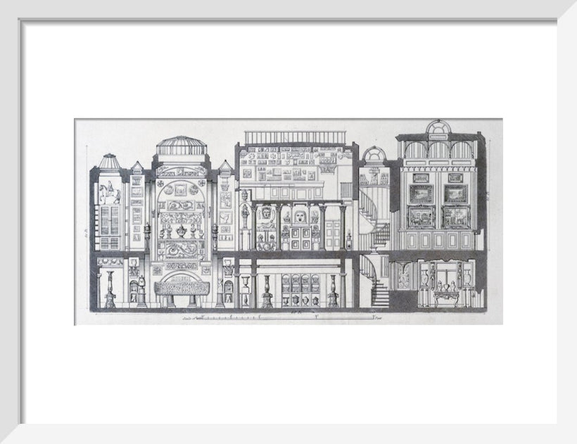 A Cross-Section Through Sir John Soane's Museum, 1835