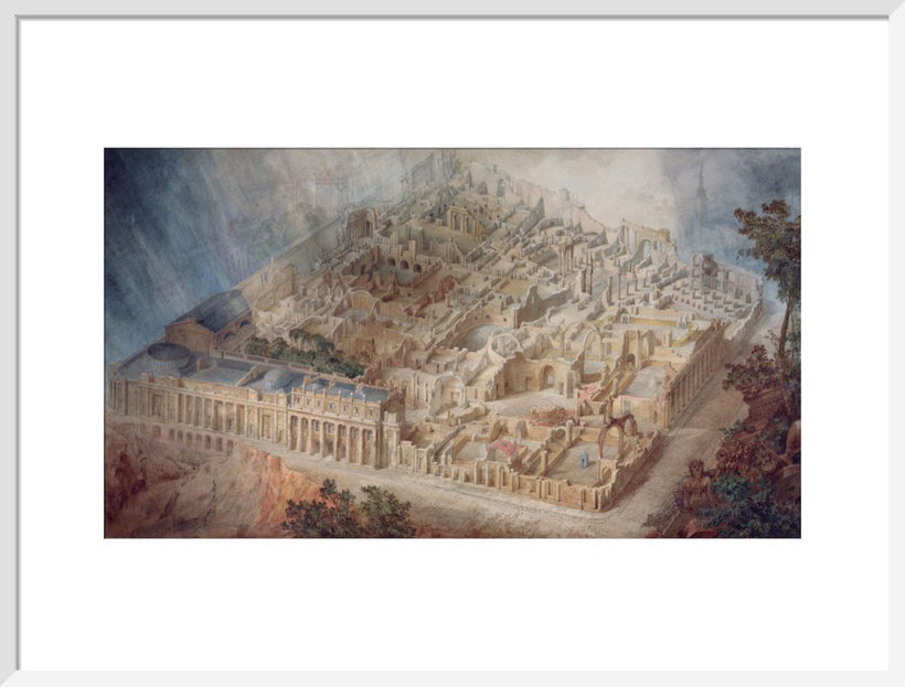 Aerial cutaway view of the Bank of England from the south-east