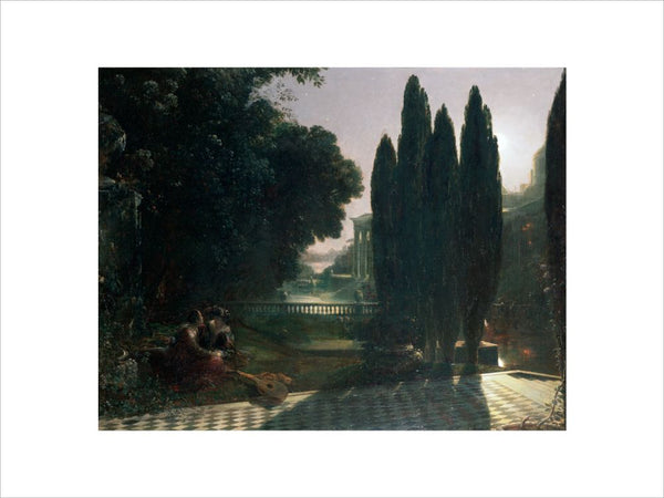 Scene from Shakespeare's 'The Merchant of Venice': Belmont, in the Garden of Portia's House, Lorenzo and Jessica, Act V, Scene 1