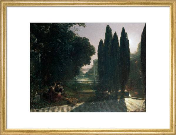 Scene from Shakespeare's 'The Merchant of Venice': Belmont, in the Garden of Portia's House, Lorenzo and Jessica, Act V, Scene 1