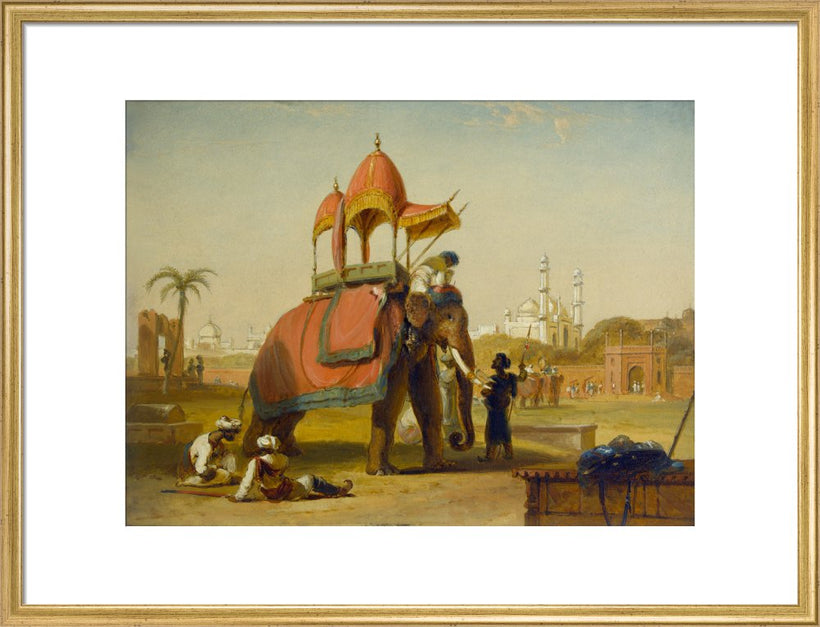A Caparisoned Elephant - Scene near Delhi (A Scene in the East Indies)
