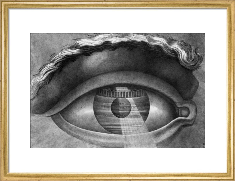 The Interior of the Theatre at Besancon Reflected in the Pupil of an Eye, 1804