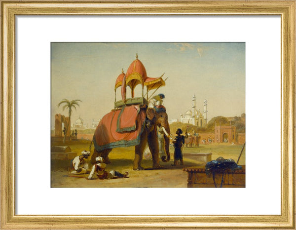 A Caparisoned Elephant - Scene near Delhi (A Scene in the East Indies)