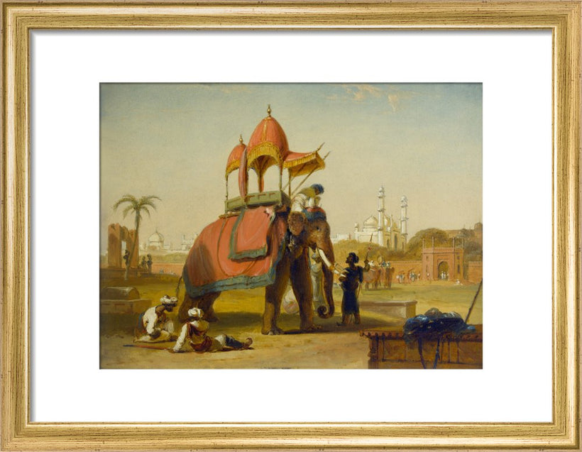 A Caparisoned Elephant - Scene near Delhi (A Scene in the East Indies)