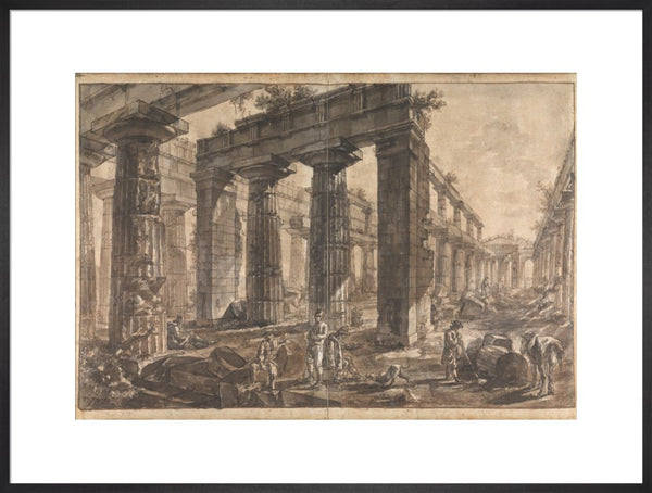 Paestum, Italy, Interior of the Temple of Neptune from the West