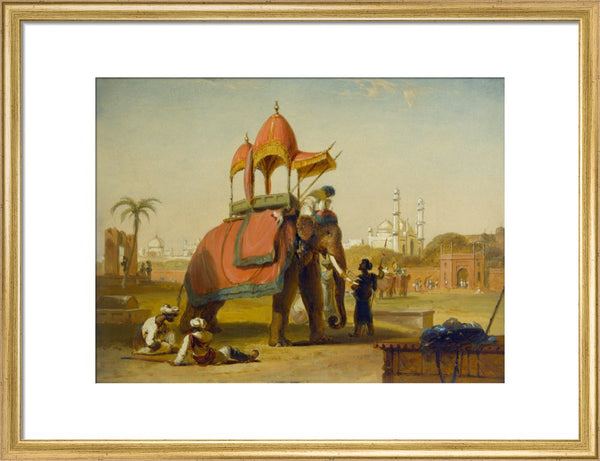 A Caparisoned Elephant - Scene near Delhi (A Scene in the East Indies)