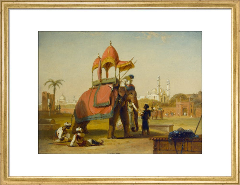 A Caparisoned Elephant - Scene near Delhi (A Scene in the East Indies)