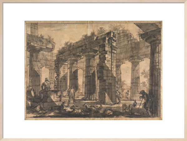 Paestum, Italy, Interior of the Temple of Neptune from the North-East