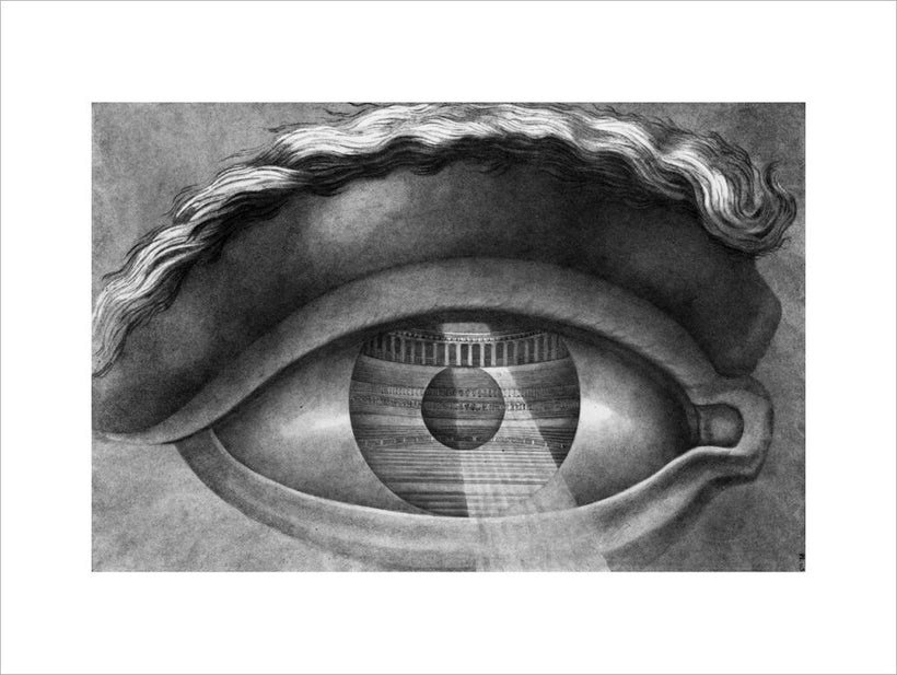 The Interior of the Theatre at Besancon Reflected in the Pupil of an Eye, 1804