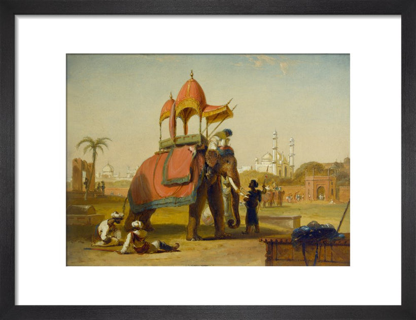 A Caparisoned Elephant - Scene near Delhi (A Scene in the East Indies)
