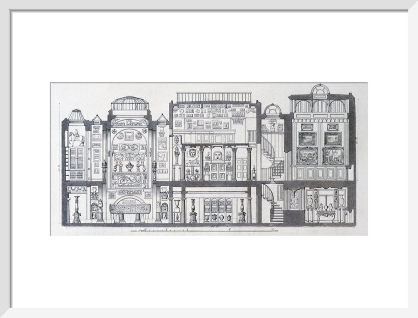 A Cross-Section Through Sir John Soane's Museum, 1835