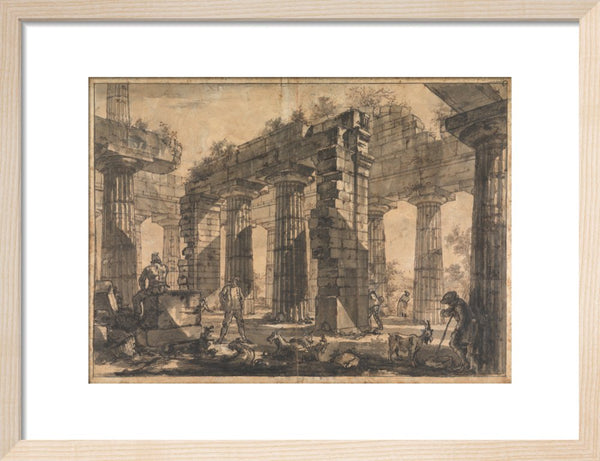 Paestum, Italy, Interior of the Temple of Neptune from the North-East